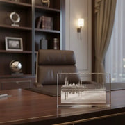 Crystal Glass Desk Decor – Featuring MB Gallery’s “Sheikh Zayed Mosque Reflection” Artwork