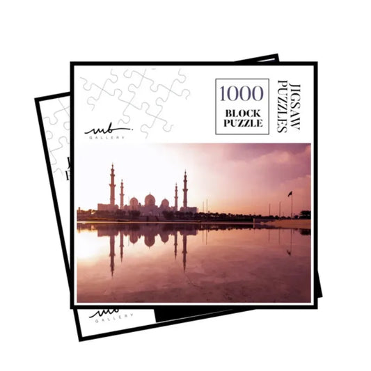 Sheikh Zayed Mosque - Sunset Jigsaw Puzzle – Featuring Original UAE Photography